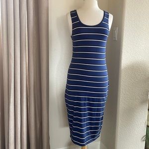 Striped tank top maxi dress